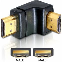 DeLOCK Adapter HDMI male <gt/> HDMI male 90° down HDMI 1.3 HDMI 1.3 Zwart kabeladapter/verloopstukje